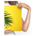 MyBestHome BOX Plátno Listové A Kokosové Ovoce Na Žlutém Podkladu Varianta: 90x60