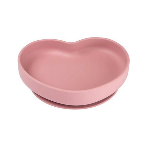 Canpol babies Silikonový talíř s přísavkou Srdce růžový
