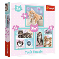 Trefl Puzzle 3v1 - Milá domácí zvířátka