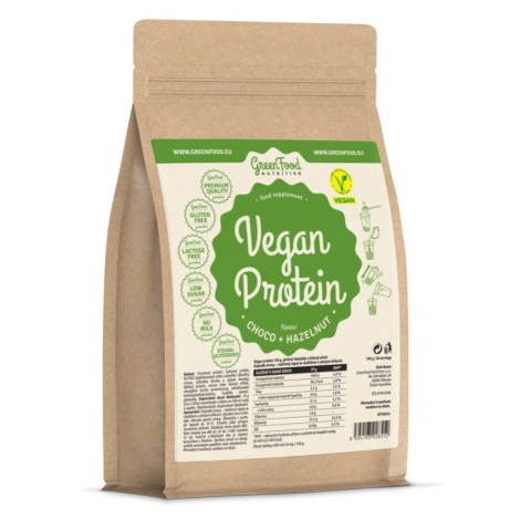 GreenFood Nutrition Vegan Protein Choco - Hazelnut 750 g