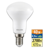 LED žárovka E14 McLED R50 4,9W (40W) teplá bílá (2700K), reflektor 120° ML-317.004.87.0