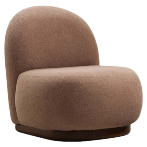 Hnědé křeslo z textilie bouclé Tina – Artie Hanah Home