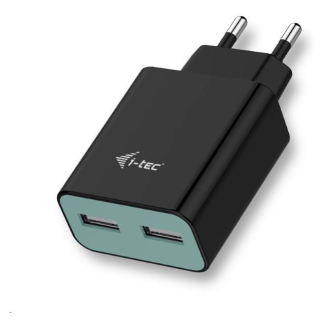 i-tec USB Power Charger 2 Port 2.4A - USB nabíječka - černá
