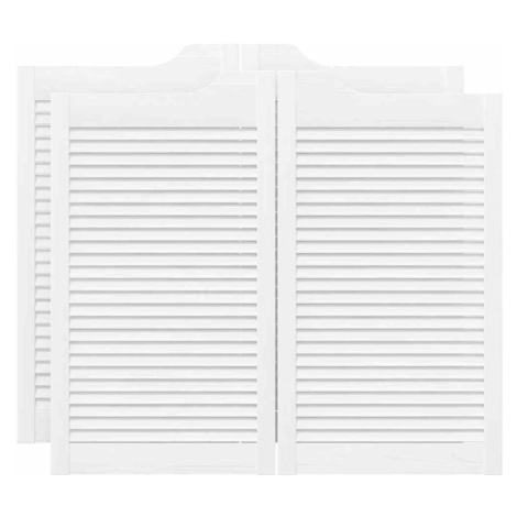 vidaXL Křídlové dveře  Louvred Design 2 páry bílé 90x100 cm