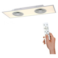 LEUCHTEN DIREKT is JUST LIGHT LED stropní svítidlo ventilátor, bílé, dálkový ovladač, stmívateln