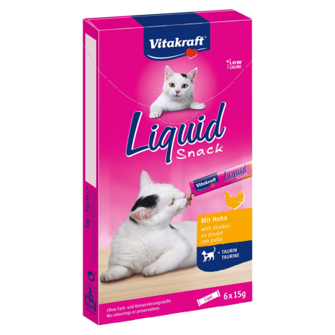 Vitakraft Pamlsky pro kočky Liquid Snack kuřecí 6 x 15 g