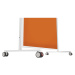 magnetoplan Elegantní přednášková tabule VarioPin, formát tabule 1800 x 1000 mm, plsť, oranžová