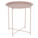 Tempo Kondela Příruční stolek s odnímatelným tácem RENDER - nude růžový + kupón KONDELA10 na oka