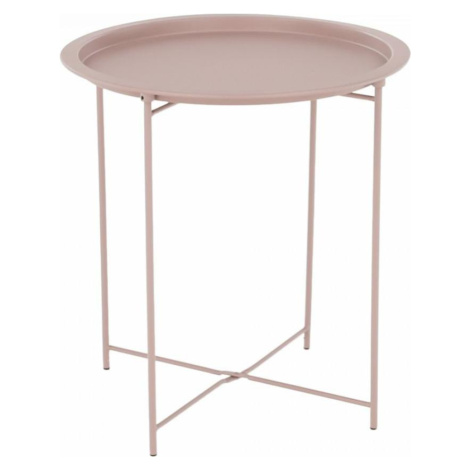 Tempo Kondela Příruční stolek s odnímatelným tácem RENDER - nude růžový + kupón KONDELA10 na oka