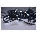 LED venkovní vánoční řetěz, 50 LED, 5 m, přívod 5 m, 8 funkcí, časovač, IP44, studená bílá