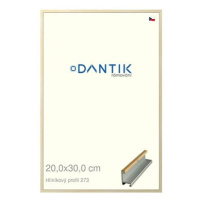 DANTIK rámeček 20 × 30, ALU profil 7273 Dýha javor sklo čiré