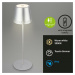 BRILONER LED nabíjecí stolní lampa 38 cm 2,6W 280lm chrom IP44 BRILO 7438-014