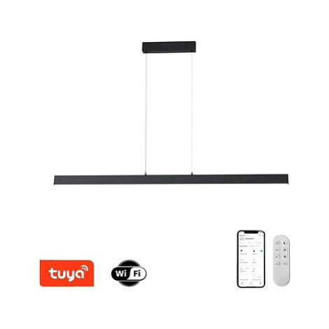 IMMAX NEO LITE TRIANGOLO Smart závěsné svítidlo černé 125 cm, 28 W, Tuya WiFi s BEACON