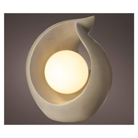 Lampa kapka polyresinová, solární, 3LED t.bílá s časovačem sv.šedá 19cm Kaemingk