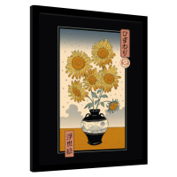 Obraz na zeď - Vincent Trinidad - Sunflowers Ukiyoe, 34.3x44.5 cm