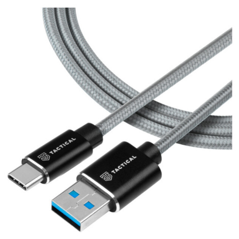 Tactical Fast Rope Aramid Cable USB-A/USB-C 0,3m šedý