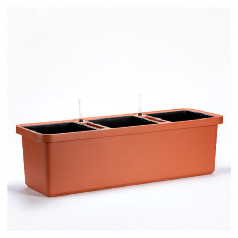 Plastia Velkoobjemový truhlík Berberis TRIO 117 cm - terakota
