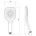 SAPHO Ruční masážní sprcha s tlačítkem, 3 režimy sprchování, 109x109, ABS/chrom 1204-52