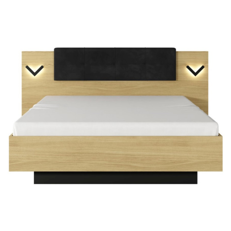 ArtLas Manželská postel SOLVE | 160 x 200 cm Provedení: Postel s dřevěným roštem bez matrace