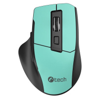 Myš C-TECH Ergo WLM-05, bezdrátová, 1600DPI, 6 tlačítek, USB nano receiver, mint