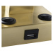 Nástěnná lampa ve stylu art deco zlatá s USB a šedým odstínem - Brescia