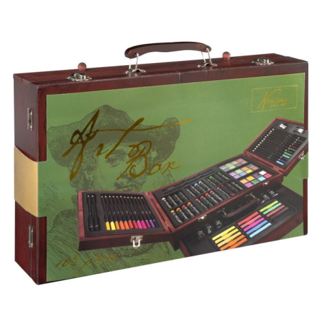 Velká výtvarná sada v dřevěném kufříku, 103 ks Teddies