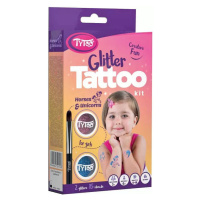 TyToo Dětské tetování Koníci a jednorožci 15 tetovaček pro holky se třpytkami