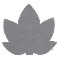 Cotton & Sweets Lněné prostírání javorový list tmavě šedá se stříbrem 37x37cm