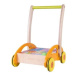 Classic World Dřevěný vozík s dřevěnými kostkami oranžový