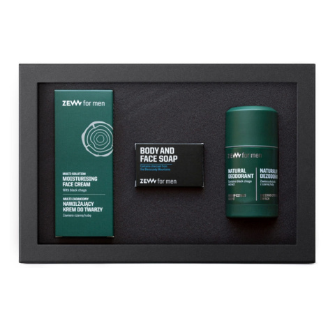 Zew For Men Everyones set hydratační krém na obličej 80 ml + deodorant roll-on + přírodní tuhé m