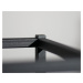 Krásný široký kovový květináč v šedé barvě na vysokých nožičkách LOFT FIORINO 42X22X80 cm
