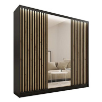 Nejlevnější nábytek Insular 3D 200 se zrcadlem - černý mat / dub artisan
