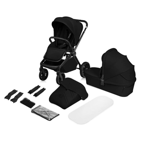 Lionelo - Kombinovaný kočárek 2v1 MIKA PLUS Black Onyx 5903771722155