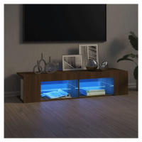 vidaXL TV skříňka s LED osvětlením hnědý dub 135 x 39 x 30 cm