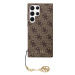 Guess 4G Charms Zadní Kryt pro Samsung Galaxy S24 Ultra Brown