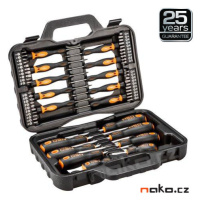 NEO TOOLS 04-211 sada šroubováků a bitů v kufru, ocel S2, 58ks