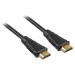 PremiumCord HDMI High Speed + Ethernet kabel, zlacené konektory, 1m