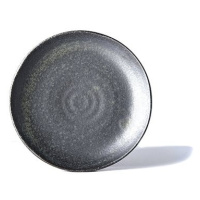 Made In Japan Mělký talíř s nepravidelným okrajem BB Black 24 cm černý