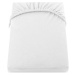Bílé elastické prostěradlo DecoKing Nephrite, 220/240 x 220 cm