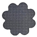 Vopi Kusový koberec Udinese šedý kytka