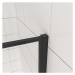 H K Čtvercový sprchový kout BLACK SAFIR R101, 100x100 cm, se dvěma jednokřídlými dveřmi s pevnou