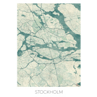 Mapa Stockholm, Hubert Roguski, 30 × 40 cm