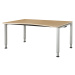 mauser Designový stůl s přestavováním výšky, šířka 1600 mm, deska s javorovým dekorem, podstavec