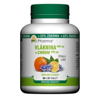 Vláknina 600mg+Chrom 200mcg tbl.90+30 Bio-Pharma