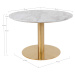Konferenční stolek BULZONU bílý mramor/zlatá