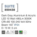 NOVA LUCE venkovní nástěnné svítidlo SUITE tmavě šedý hliník a akryl LED 10W 3000K 100-240V 140s