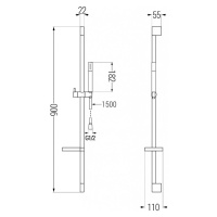 MEXEN/S DS70 posuvný sprchový set, chrom 785704583-00