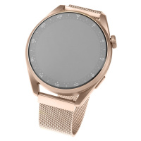 Síťovaný nerezový řemínek FIXED Mesh Strap pro smartwatch, šířka 20mm, růžová/zlatá