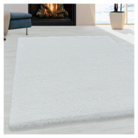 Kusový koberec Fluffy Shaggy 3500 white 160x230 cm