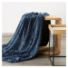 Silná deka v modré barvě s moderním vzorem Šířka: 150 cm | Délka: 200 cm